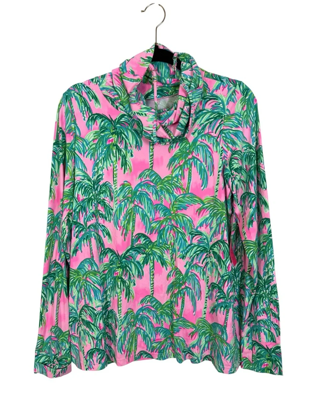 NWT Lilly Pulitzer Lilshield UPF 50+ Long Sleeve Top Pink Blossom Suite Views M